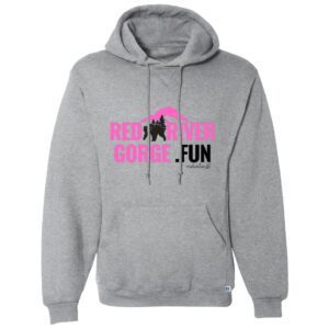 Red River Gorge Fun hoodie with bear and trees graphic. #adventurelife