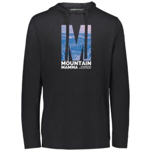Mountain Mamma Eco Triblend Hoodie featuring a Red River Gorge mountain graphic. #countryroads