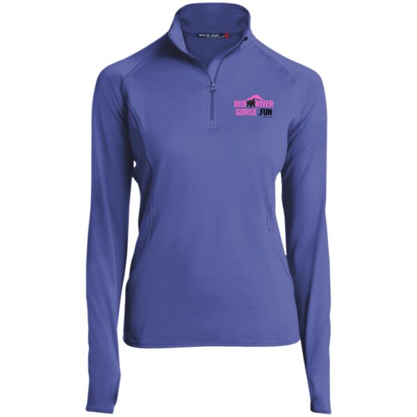 Blue Ladies' 1/2 Zip Pullover with 