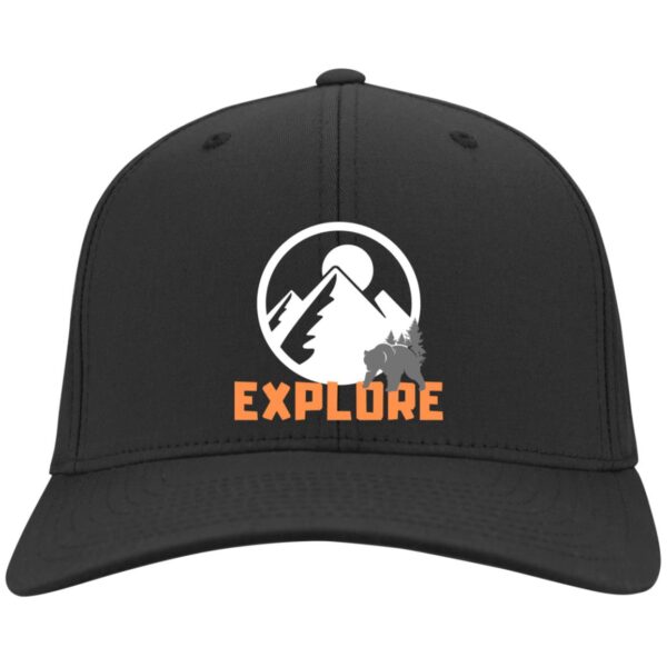 Explore Embroidered Flex Fit Twill Baseball Cap