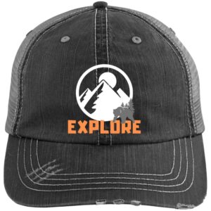 Distressed trucker cap with 