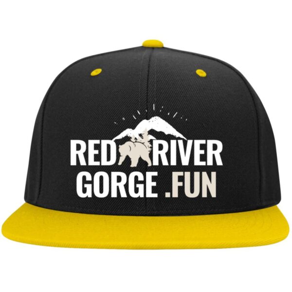 Red River Gorge.fun Embroidered Flat Bill High-Profile Snapback Hat - Image 2